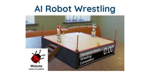 AI Robot Wresling with Webots and Vulcanexus